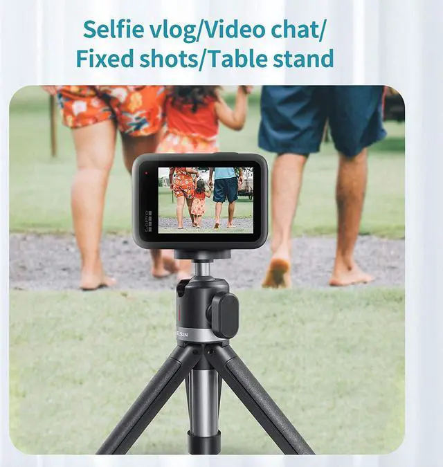 Alt view image 7 of 7 - TELESIN Mini Desktop Extendable Selfie Stick Tripod for GoPro Max Hero 10 9 8 7 6 5 DJI Osmo Action Pocket Insta 360 One R One X2 Go 2, Compact Size Portable Adjustable Camera Tripod Stand