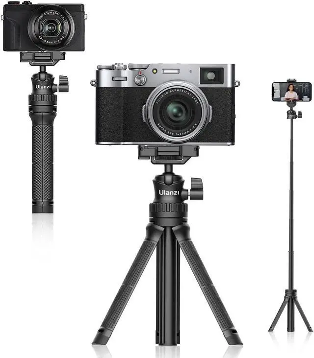 Main image of ULANZI Smartphone Tripod, MT-34 All-in-One Extendable Tripod with 360 Adjustable Ballhead, Compatible with iPhone 12 Pro Max/12 Mini/11 Pro Max/XR/X, Samsung Phone, Vlog Camera
