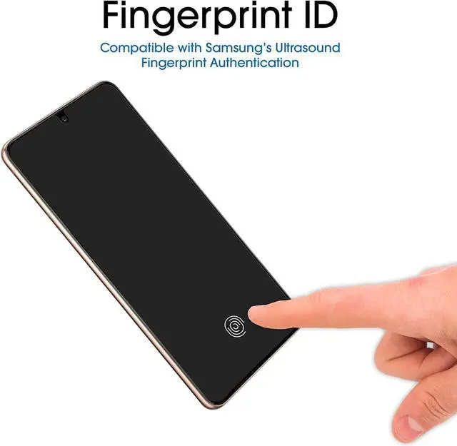 Alt view image 5 of 5 - amFilm Screen Protector for Samsung Galaxy S21 5G 6.2 inch (2021), Fingerprint ID Compatible, HD Clear, Scratch Resistant Hybrid, with Easy Installation Tray, Polyethylene Terephthalate, 2 Pack