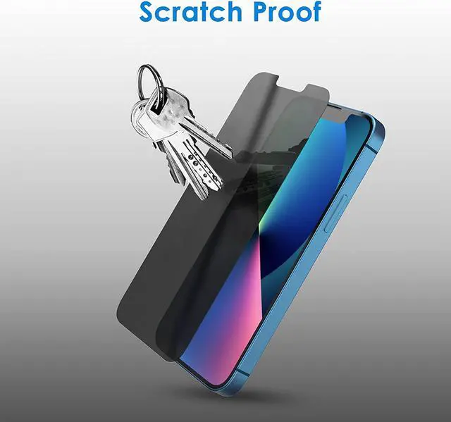 Alt view image 6 of 7 - Privacy Screen Protector for iPhone 16e 2025 iPhone 13/13 Pro 6.1-Inch Anti Spy Tempered Glass Film 2-Pack