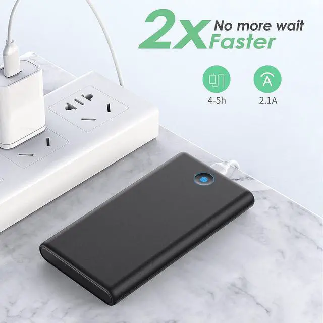 Alt view image 4 of 7 - Portable Charger 2-Pack 20000mAh Power Bank Ultra Slim Fast Charging External Battery Pack with Dual USB Outputs Compatible with iPhone 16/16 Pro/15 /14/13/12/X  S24/S23 Android Phone etc