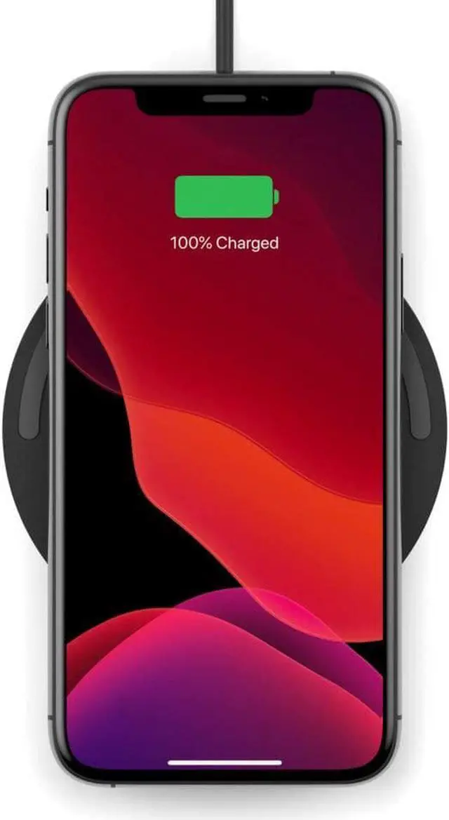 Alt view image 3 of 6 - Quick Charge Wireless Charging Pad - 10W Qi-Certified Charger Pad for  iPhone  Galaxy Pixel  & More Charge While Listening to Music Streaming Videos - Black (No PSU)