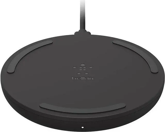 Alt view image 5 of 6 - Quick Charge Wireless Charging Pad - 10W Qi-Certified Charger Pad for  iPhone  Galaxy Pixel  & More Charge While Listening to Music Streaming Videos - Black (No PSU)