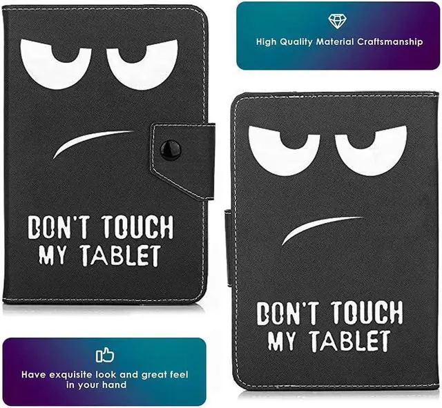 Alt view image 2 of 7 - Universal 11 inch Tablet Case 11 inch Tablet Cover Travel Portable Protective Folio PU Leather Stand Shell Casewith 4 Fixed Rings for All Kinds of 10-11 inch Android/iOS/Windows Tablet