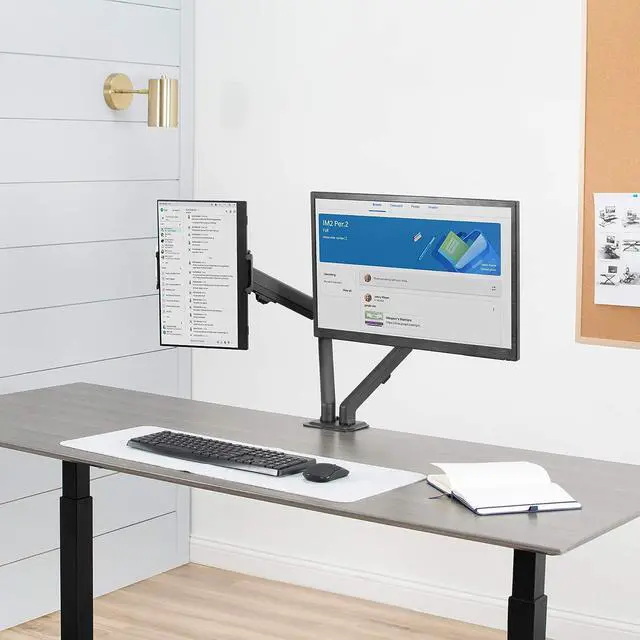 Alt view image 4 of 7 - Universal VESA Mount Adapter for Tablets 2-in-1 Laptops & 15.6 inch Portable Monitors Max VESA 100x100 Adjustable Laptop Holder Black MOUNT-UVM02