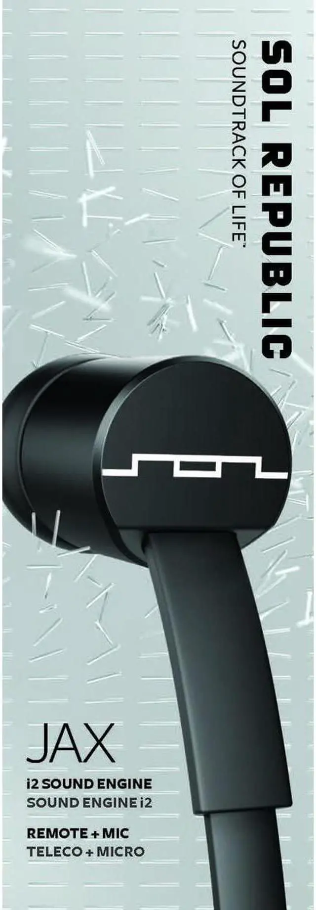 Alt view image 5 of 5 - SOL REPUBLIC Jax Wired 1-Button In-Ear Headphones, Android Compatible, Tangle Free Cable, In-Ear Noise Isolation, 4 Ear Tip Sizes, Great for Calls, Black