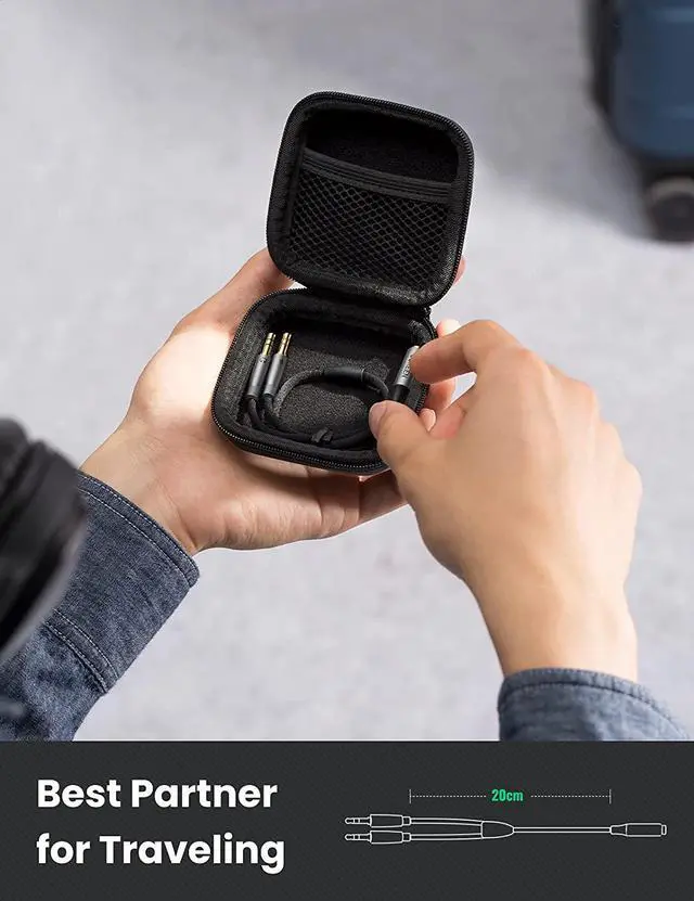 Alt view image 7 of 7 - UGREEN Headphone Splitter Adapter 3.5mm 2 Male to Female Smartphone Headset Cable Mic and Speaker Combo to PC Audio Splitter Compatible with Separate Mic and Audio Ports Computer Laptop