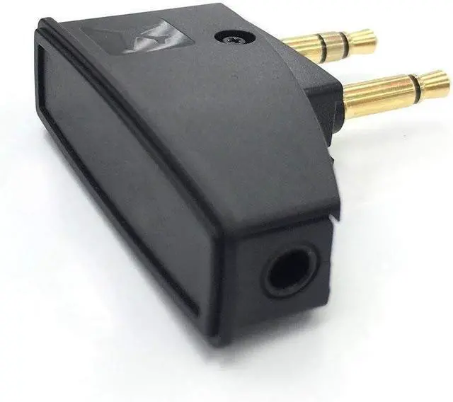 Alt view image 3 of 6 - QC15 Airplane Headphone Adapter Compatible with  700 QuietComfort 2 QC3 QC45 QC35 QC35ii QC15 QC25 QC20 NC700 SoundLink SoundLinkII AE2 AE2i AE2W and More Headphones Golden Plated 3.5mm Jack