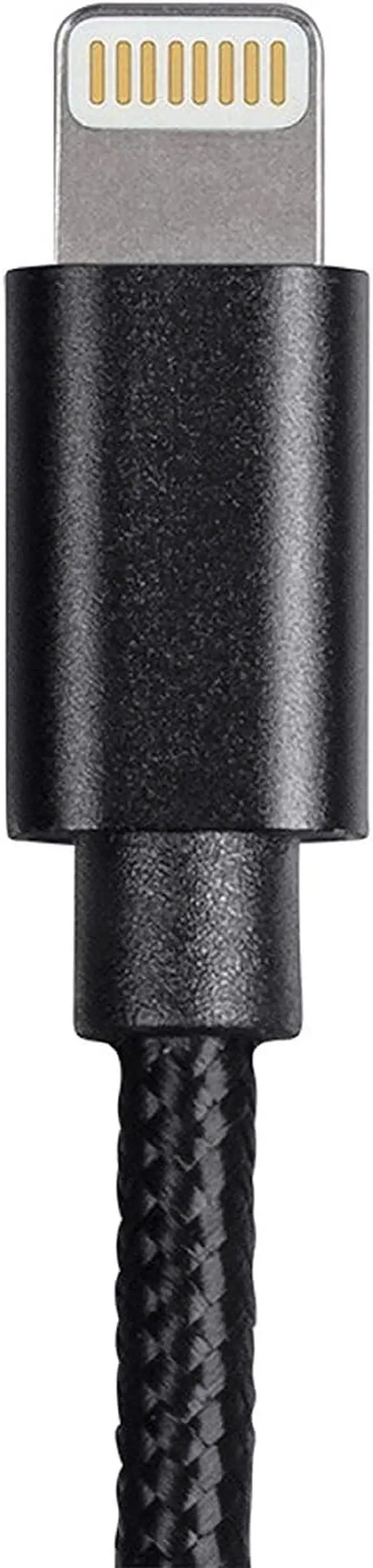 Alt view image 9 of 13 - Monoprice Palette Series MFi Certified Lightning to USB Charge & Sync Cable, 3ft Black