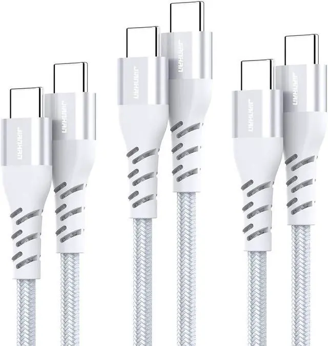 Main image of USB C to USB C Cable,J 3 Pack (3.3ft+6.6ft+10ft) PD 60W Fast Charging Type C to Type C Cable for iPad Pro MacBook Pro Samsung Galaxy S21/S21+/S20/S20+ Ultra/Note 20 Google Pixel 5/4XL/3XL/3A L