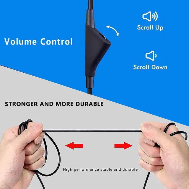 Alt view image 5 of 7 - A10 A40 Replacement Cable, 2.0M Astro A40TR Cable Cord for Astro A10/A40 Gaming Headsets Xbox One Ps4 Controller Headphone Audio Extension Cable 6.5 Feet Black (Volume Control Function)
