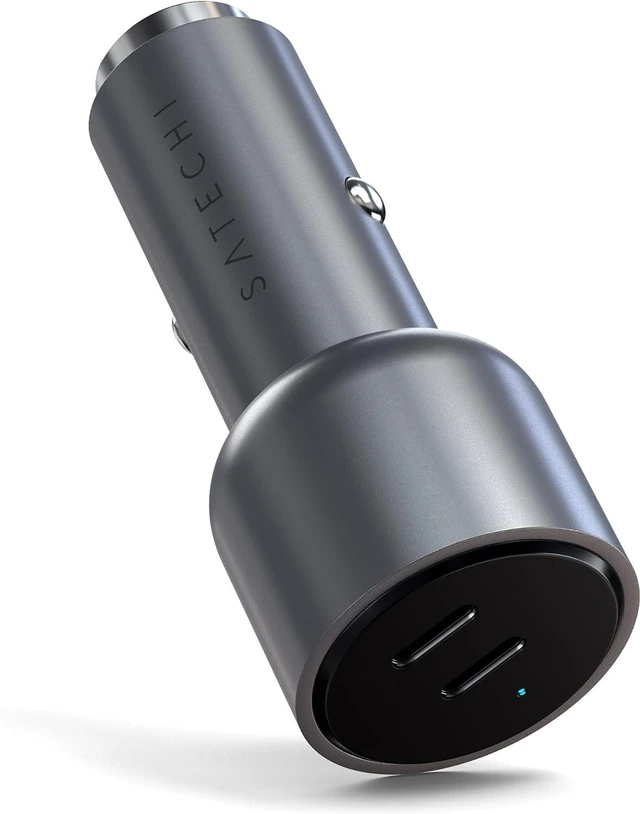 Main image of Satechi 40W Dual USB-C PD Car Charger 20W + 20W Power Delivery for M2/ M1 iPad Pro/Air, iPhone 15 Pro Max/15 Pro/15/15 Plus, iPhone 14 Pro Max/14 Pro/14/14 Plus, iPhone 13