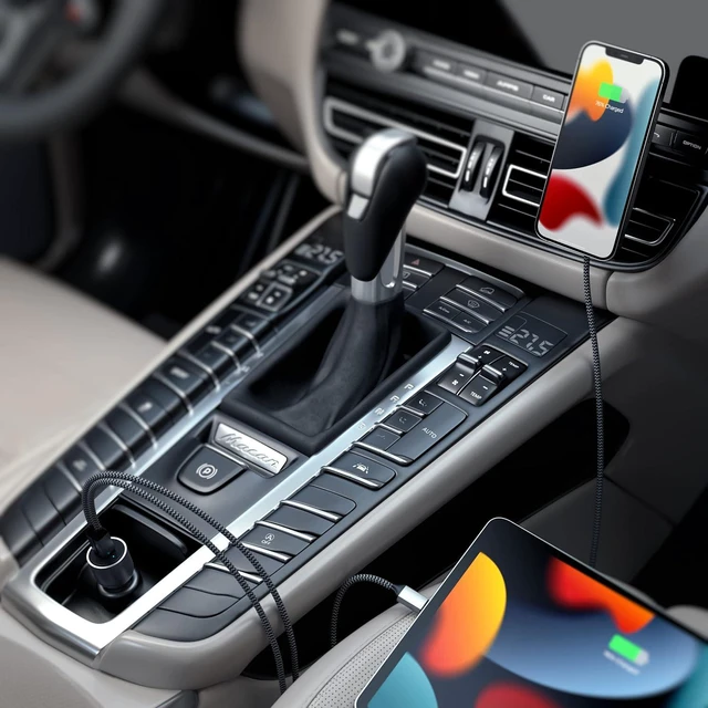 Alt view image 6 of 6 - Satechi 40W Dual USB-C PD Car Charger 20W + 20W Power Delivery for M2/ M1 iPad Pro/Air, iPhone 15 Pro Max/15 Pro/15/15 Plus, iPhone 14 Pro Max/14 Pro/14/14 Plus, iPhone 13