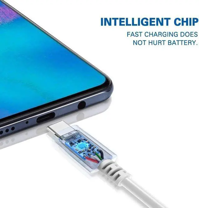 Alt view image 4 of 7 - 47W USB C Charger, Huntkey 47W USB C+18W USB A Fast Wall Charging Block PD 3 Port for iPhone 14//13/12,MacBook Air/Pro,iPad,Laptop,Galaxy S23/S12,Pixel and More,6ft USB-C Cable Included