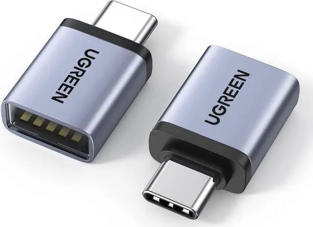 Main image of USB to USB C Adapter 10Gbps 2 Pack USB C to USB Adapter USB C 3.2 Gen 2 Male to USB A Female Adapter Compatible with iPhone 16 15 Pro//MacBook Pro/Air/iPad Pro Thunderbolt 4/3 Gray