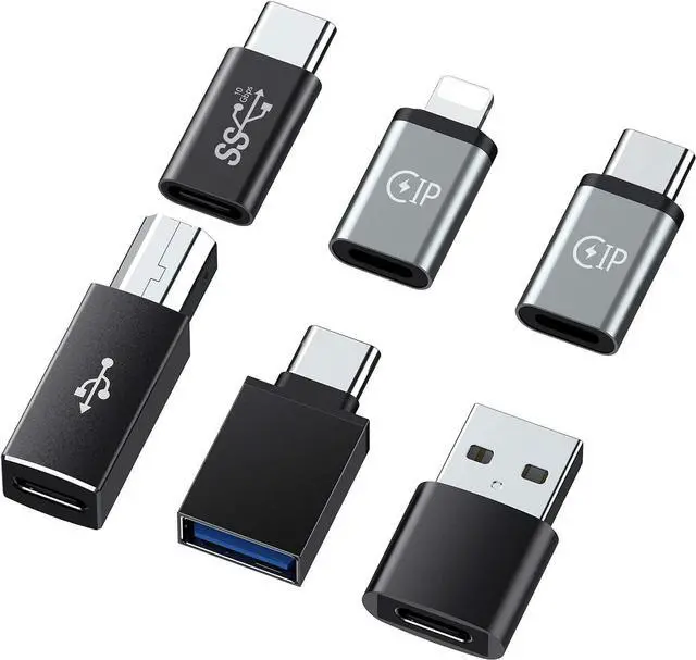 Main image of USB to USB C Adapter Type C Female to USB Male Type C Male to Type C Female OTG Converter USB C Female to Lightning Male Adapter USB B Convert MIDI Connector for Printer MIDI Electric Piano Laptop PC