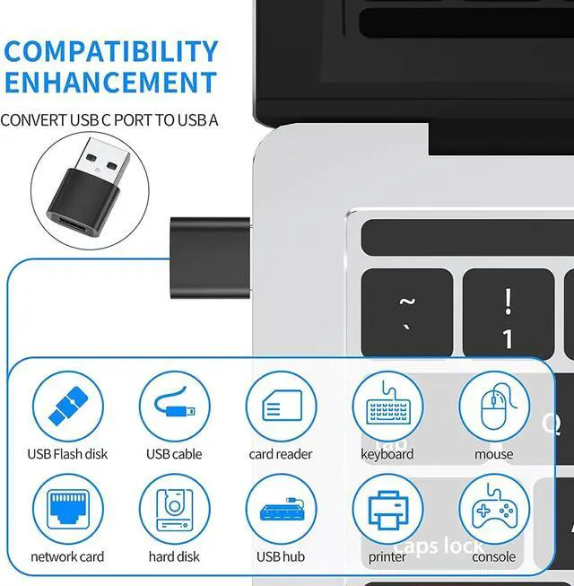 Alt view image 5 of 7 - USB to USB C Adapter Type C Female to USB Male Type C Male to Type C Female OTG Converter USB C Female to Lightning Male Adapter USB B Convert MIDI Connector for Printer MIDI Electric Piano Laptop PC