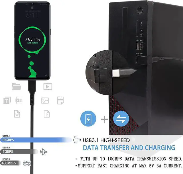 Alt view image 3 of 7 - U-Shape USB 3.1 to USB C Adapter 180 Degree USB A3.1 Male to Type C Female Coupler Connector 10Gbps Support Data Transfer OTG 2Pcs