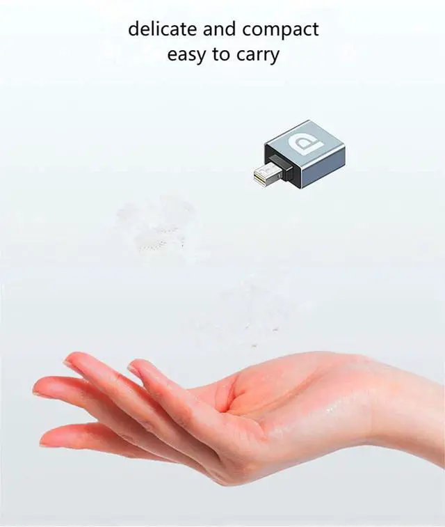 Alt view image 4 of 7 - S Mini Displayport to Displayport Adapter Converter 8K@60Hz Mini DP Male to DP 1.4 Female Adapter DP to Mini DP Extender for Laptop PC TV Monitor