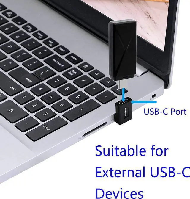 Alt view image 3 of 7 - Right Angle USB C to USB A Adapter Up Angle & Down Angle USB A 3.0 Male to USB Type C 3.1 Female Connector Adapter for Laptops Wall Chargers Power Banks(2-Pack)