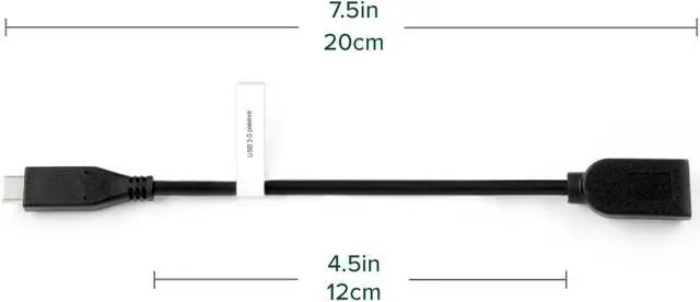 Alt view image 3 of 5 - USB C to USB Adapter Cable with Driverless Technology Enables Connection of USB Type C Laptop Tablet or Phone to a USB 3.0 Device (8 inch / 20 cm)