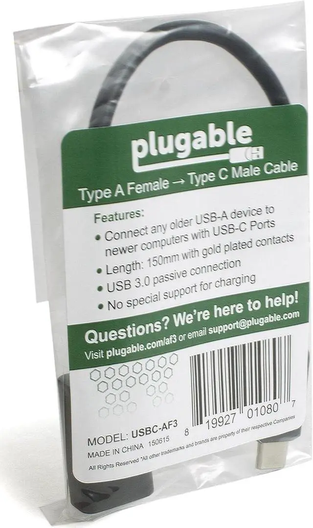 Alt view image 4 of 5 - USB C to USB Adapter Cable with Driverless Technology Enables Connection of USB Type C Laptop Tablet or Phone to a USB 3.0 Device (8 inch / 20 cm)