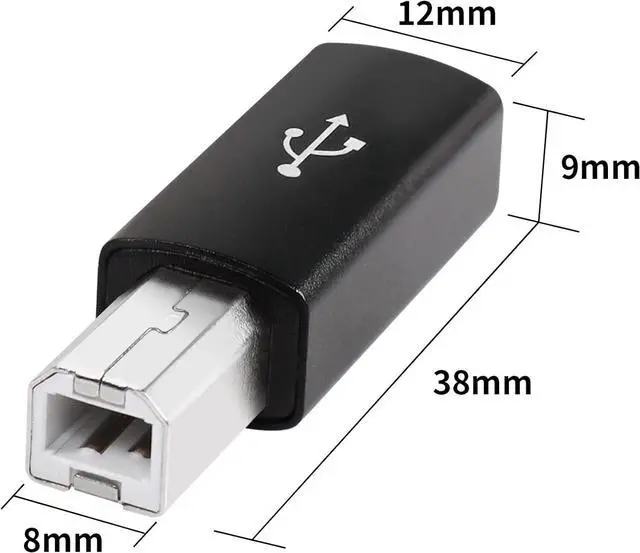 Alt view image 4 of 7 - USB C to USB B Adapter  4-Pack USB C Female to Printer Male Converter Adapter Compatible with MIDIPrintersElectric Piano and Synthesizers Devices