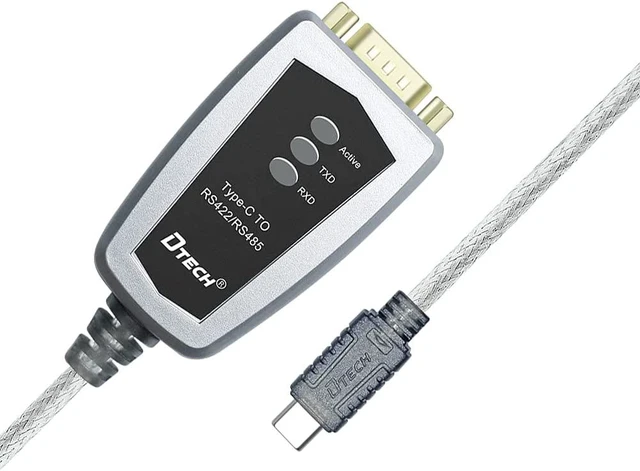 Alt view image 5 of 7 - D 3 Feet USB-C to RS422 RS485 Serial Adapter Cable with FTDI Chip Breakout Board LED Indicators USB C to RS-485 RS-422 Converter Supports Windows 10 8 7 XP Mac