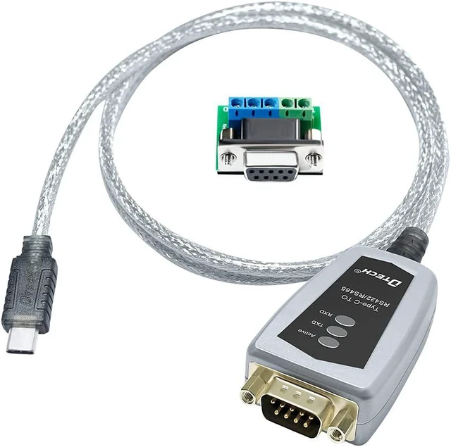 Alt view image 7 of 7 - D 3 Feet USB-C to RS422 RS485 Serial Adapter Cable with FTDI Chip Breakout Board LED Indicators USB C to RS-485 RS-422 Converter Supports Windows 10 8 7 XP Mac
