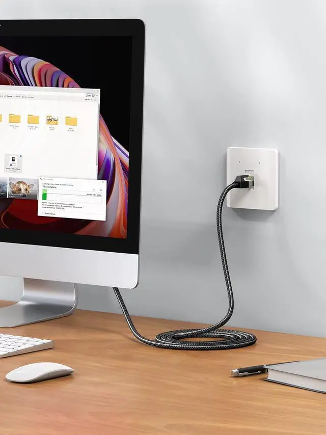 Alt view image 13 of 13 - UGREEN Cat 7 Ethernet Cable High Speed Braided Internet Cord Cat7 RJ45 Shielded Indoor Outdoor Heavy Duty LAN Network Cables Compatible for Gaming PC PS5 PS4 PS3 Xbox Modem Router Smart TV 10FT