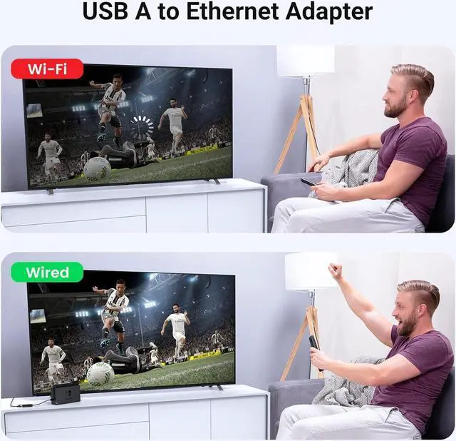 Alt view image 4 of 7 - Ethernet Adapter USB to 10 100 Mbps Network Adapter RJ45 Wired LAN Adapter for Laptop PC Compatible with Nintendo Switch Wii Wii U MacBook Chromebook Surface Windows macOS Linux (Black)