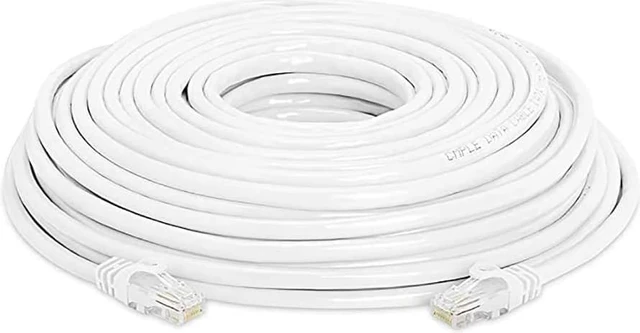 Main image of PrimeCables Cat6 Ethernet Cable 75ft Internet Cable RJ45 Patch Cable Ethernet Bare Copper Network 550MHz UTP - White