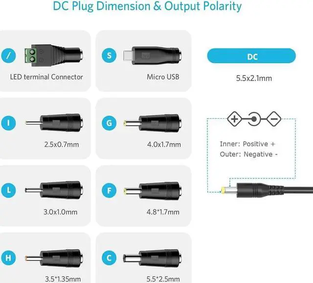 Alt view image 3 of 7 - Belker 24W Universal 3V 4.5V 5V 6V 7.5V 9V 12V AC DC Adapter Power Supply for Household Electronics Smartphone Mp3 Routers TV Boxes LCD Tablets CCTV Cameras Max. 2000mA