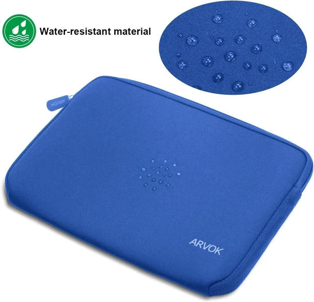 Alt view image 5 of 7 - Arvok 11 11.6 12 Inch Laptop Sleeve Case for MacBook Air 12, Water-Resistant Neoprene Notebook Computer Tablet Sleeve, Carrying Bag Cover for Chromebook/HP/Dell/Lenovo/Asus/Acer, Dark Blue
