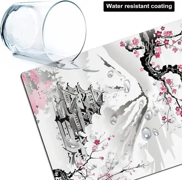 Alt view image 4 of 7 - Small Mouse Pad Cute Mini Mouse Pads for Wireless Mouse and Laptop Travel Mousepads with Designs - Japanese Cherry Blossom/Sakura Portable Mousepad with Non-slip Rubber Base - 5.5 x 7 Inch