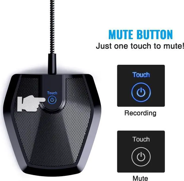 Alt view image 5 of 7 - TONOR Conference USB Microphone, Omnidirectional Condenser PC Mic for Video Conference, Recording, Skype, Online Class, Court Reporter, Plug & Play Compatible with Mac OS X Windows PC Compute, G11