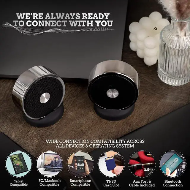 Alt view image 4 of 6 - Bluetooth Speaker Set: Wireless Stereo Dual Pairing Portable Twin TWS System With Big Strong Rich Bass Hi-Fi Multi-Room Indoor Outdoor Use For Home Deck Pool Work Travel Party Camping Gift Decor Idea