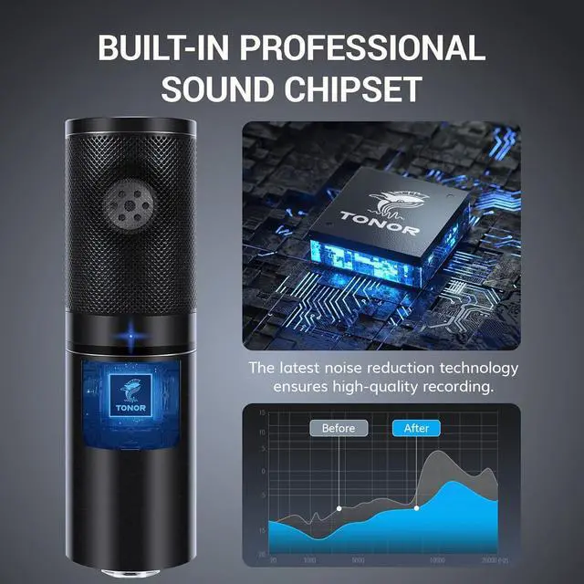 Alt view image 3 of 7 - TONOR USB Podcast Microphone, Gaming PC Studio Streaming Mic Kit for PS4/5/Discord/Twitch Gamer, Recording Condenser Equipment Cardioid Microfono for Singing, YouTube, with Adjustable Arm Stand