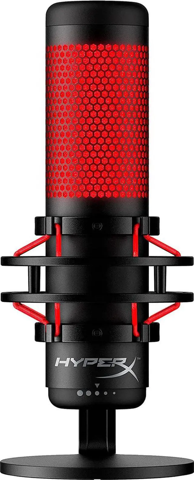 Main image of HyperX QuadCast - USB Condenser Gaming Microphone, for PC, PS4, PS5 and Mac, Anti-Vibration Shock Mount, Four Polar Patterns, Pop Filter, Gain Control, Podcasts, Twitch, YouTube, Discord, Red LED