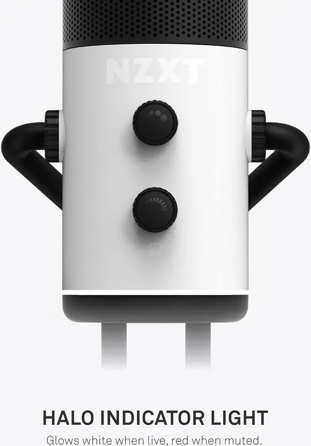 Alt view image 7 of 7 - USB Cardioid Streaming, Gaming & Podcasting Microphone - Crystal Clear Voice Clarity - Built-in Shock Absorber - Easy Boom Arm Mounting - Twitch, Discord, YouTube - White