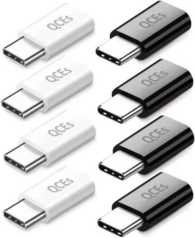 Main image of Micro USB to USB C Adapter 8 Pack Micro USB Female to USB-C Male OTG Adapter Fast Charging Compatible with iPhone 15 Pro Plus Samsung Galaxy Type-C Phones Tablets