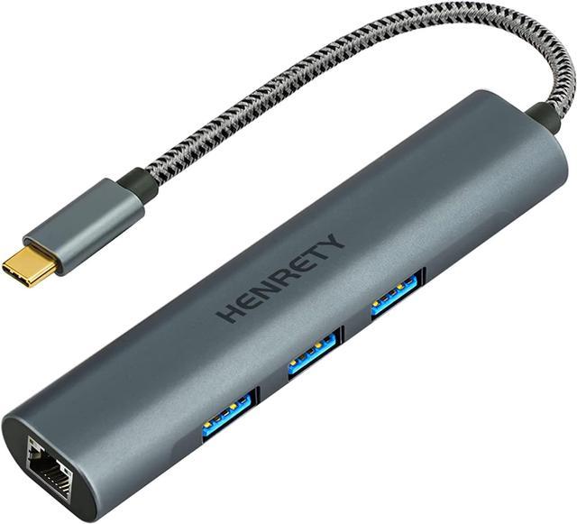 USB C to Gigabit Ethernet Rj45 Lan Network Adapter w/ HUB USB 3.0