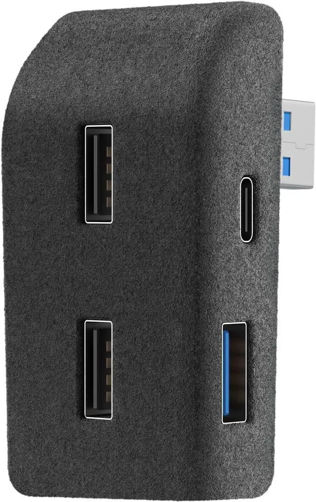 Main image of YONZEE USB Hub for Tesla Model Y, 4-in-1 ABS Flocking Multi Port Glove Box Hub Flash Drive Docking Station for Charging Data Transferring Games Music, Accessories
