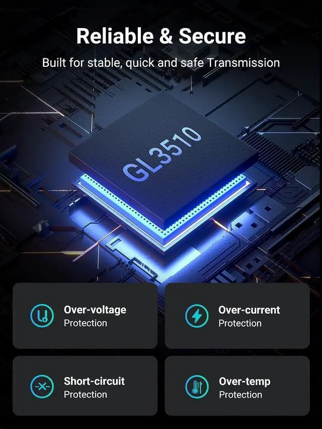 Alt view image 7 of 7 - UGREEN Powered USB Hub 3.0,7 Ports USB Splitter with 4 Smart Charging Ports Aluminum Individual LED Power Switches Extension 12V 2A Charging Adapter for PC Laptop, MacBook Pro Air Mini