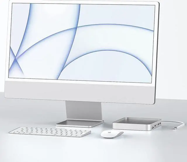Alt view image 7 of 7 - USB C HUB for iMac 24 inch 2021, PULWTOP 7 in 1 USB Hub Adapter iMac Accessories with USB C 10Gbps 3*USB A SD/TF Card Reader, Docking Station Support Expand M.2 NVMe SSD (Not Included)