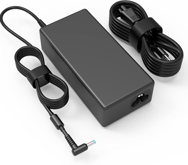 HP ProBook 65W AC Adapter Charger – 19.5V 3.33A, 4.5x3.0mm Blue Tip – Fits 440/450/455 G3–G9 – Power Cord Included