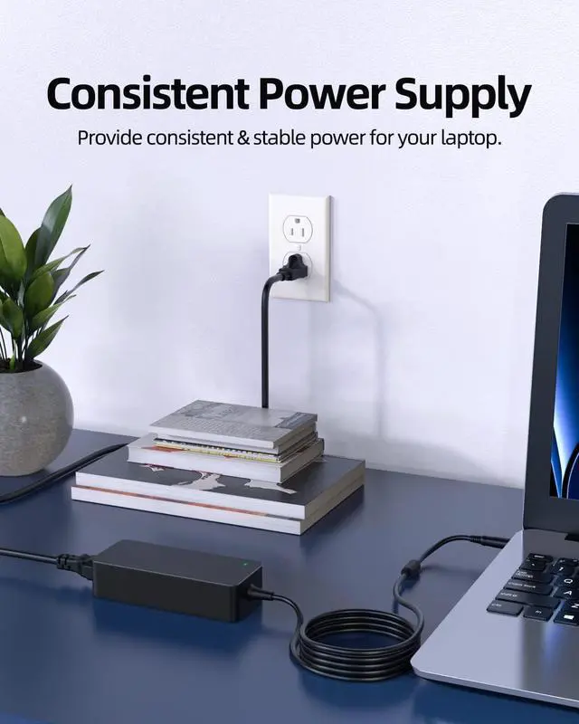 Alt view image 7 of 7 - 90W AC Charger Fit for Dell Inspiron One 20" 22" 24" 32" 3000 5000 Series Desktop Power Supply Adapter Cord
