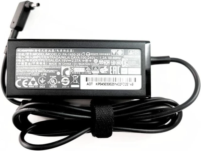 Alt view image 3 of 6 - 45W Aspire 5 Laptop Charger Fit for Original Acer Aspire 5 A115-31 A514-52 A515-44 A515-46 A515-54 A515-54G A515-55 A515-56 A515-56T A517-52 515-54-51DJ A11-065N1A Power Supply Adapter Cord