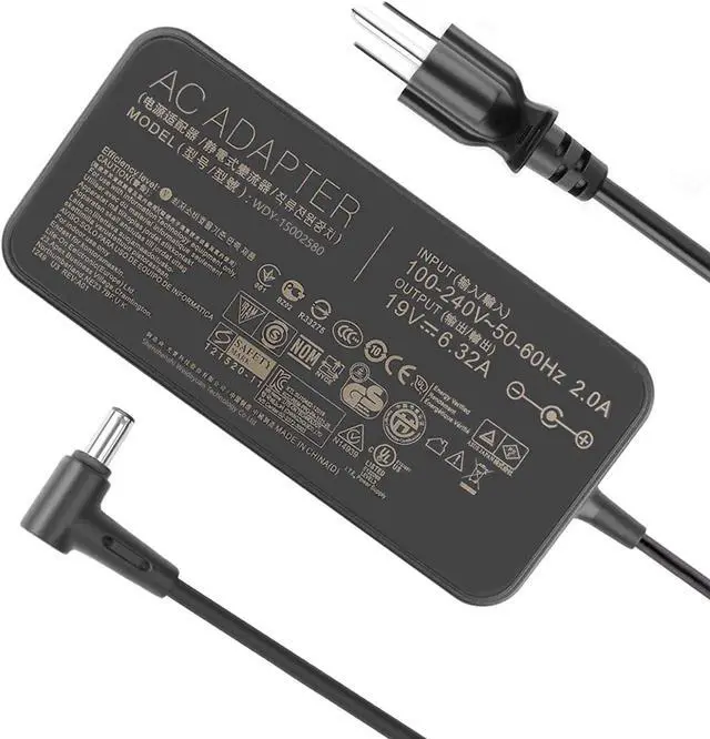 Alt view image 2 of 7 - New 120W 6.32A 6.0 * 3.7mm AC Adapter Compatible for ASUS TUF Gaming FX705GM FX705DT FX705GE FX705GD FX505 FX505GD FX505GE FX505GD FX505DY FX705DY FX505GM TUF705GD FX505DD with Power Cord