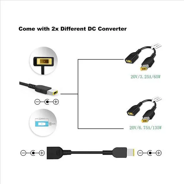 Alt view image 4 of 6 - New Slim Design Lenovo 170W 135W Laptop Charger Replacement,for ThinkPad P53 P70 P71 P72 P73 W540 Legion Y7000 Y7000P Y9000K Y520-15 R720 Y520 Y92,Compatible with P/N: SA10R16886,ADL170SCC3A,02DL140